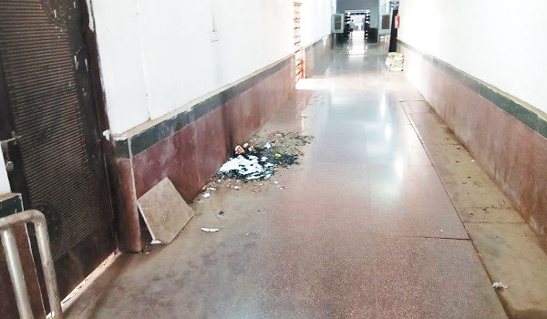 कलेक्टर परिसर में लगा कचरे का अंबार, डस्टबिन भी नहीं