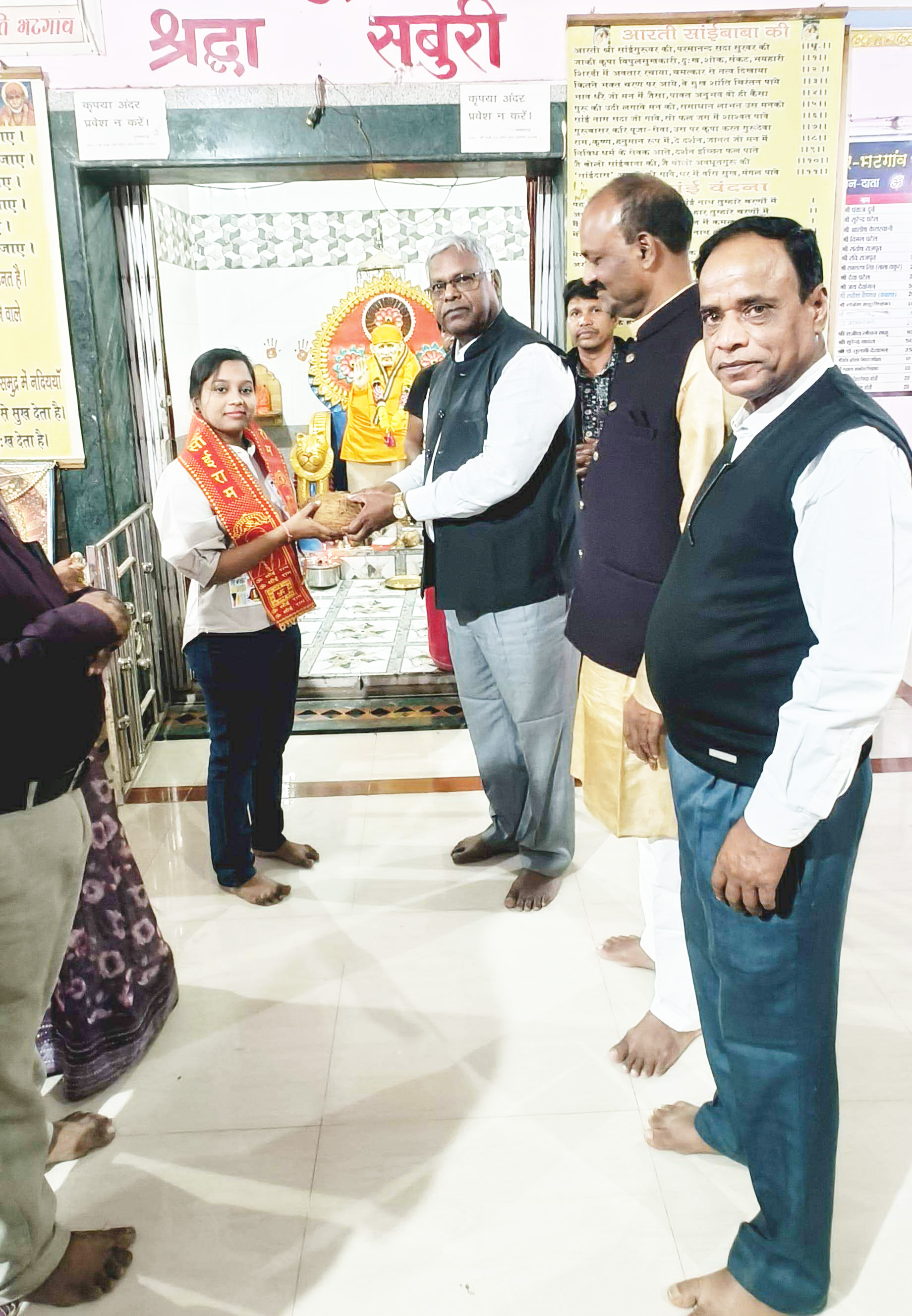 एमबीबीएस में चयनित  श्रुति को साईं सेवा सम्मान