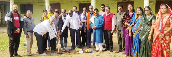 देवांगन समाज भवन के लिए भूमिपूजन