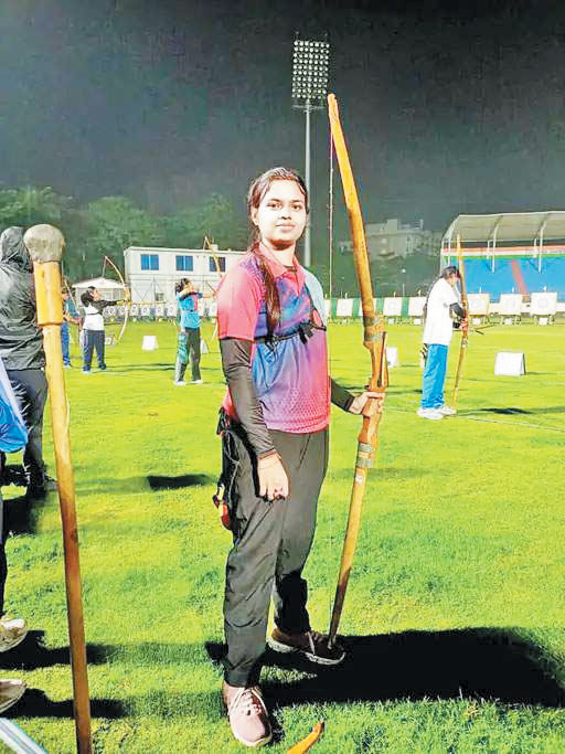 मोक्षा का दूसरी बार राष्ट्रीय तीरंदाजी प्रतियोगिता में चयन