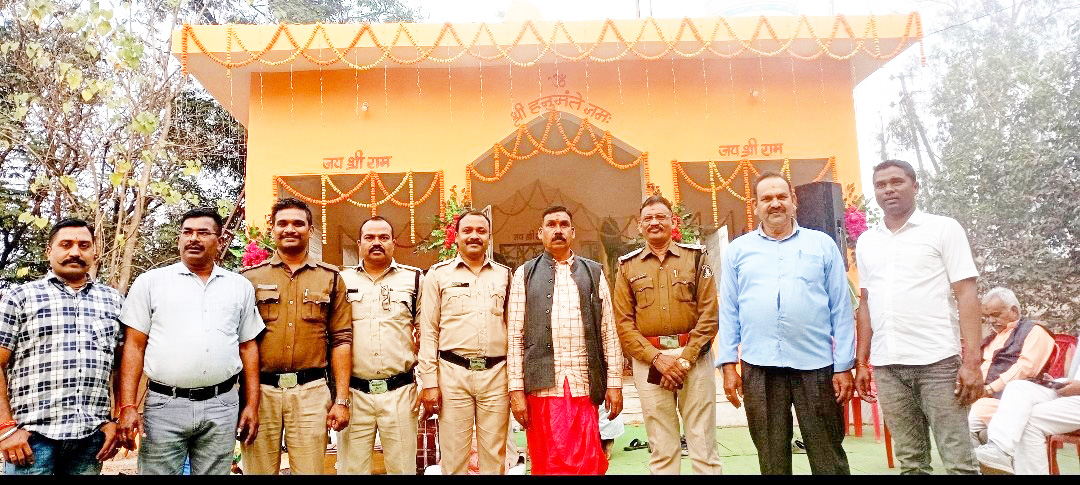 कुम्हारी थाने में हनुमान मंदिर का उद्घाटन कुम्हारी थाने में हनुमान मंदिर का उद्घाटन