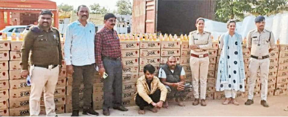 एमपी से ला रहे एक करोड़ की शराब जब्त, दो आरोपी गिरफ्तार 