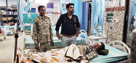 चुनाव ड्यूटी के दौरान सिपाही बेहोश, भर्ती