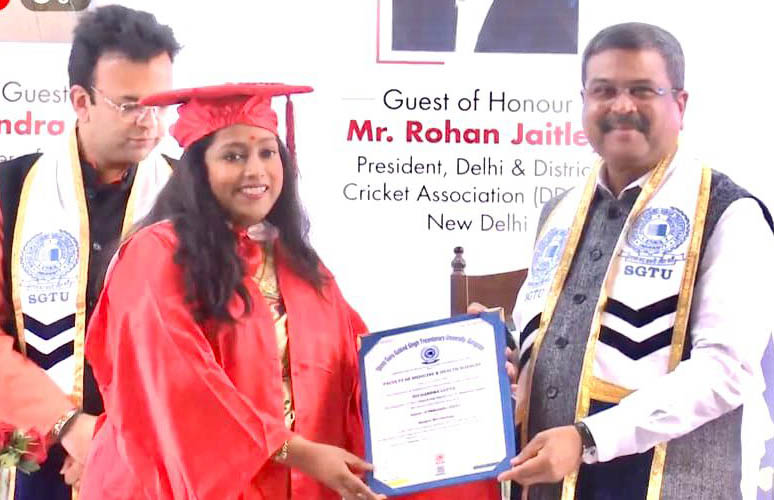 सुचंद्रा सज्जल को पीएचडी