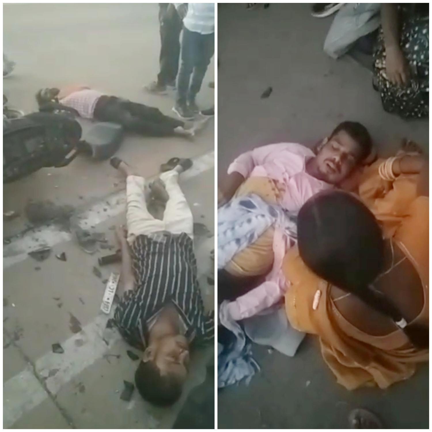 बाइकें भिड़ीं, 6 घायल बाइकें भिड़ीं, 6 घायल
