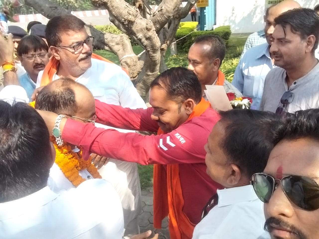 अरुण साव व किरण सिंह देव का स्वागत अरुण साव व किरण सिंह देव का स्वागत