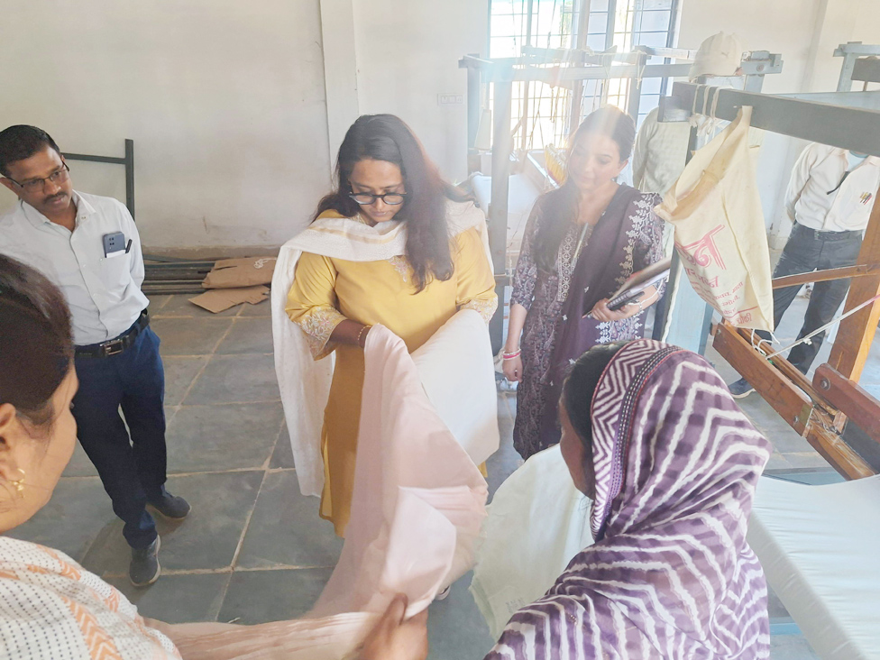 कलेक्टर ने चिल्हाटी, कौडूटोला में देखा महिला समूहों का हुनर