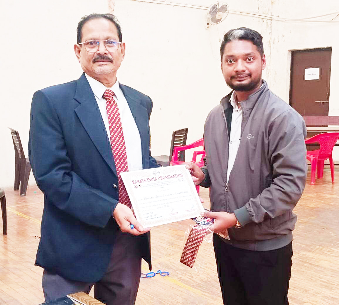 कराटे इंडिया ऑर्गेनाइजेशन से मान्यता प्राप्त जिले के  पहले जज बने ऋ षभ