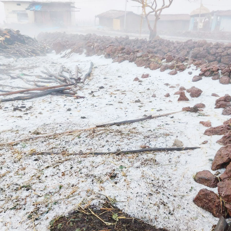 तेज बारिश के साथ ओलावृष्टि, शिमला की तरह दिख रहा नजारा