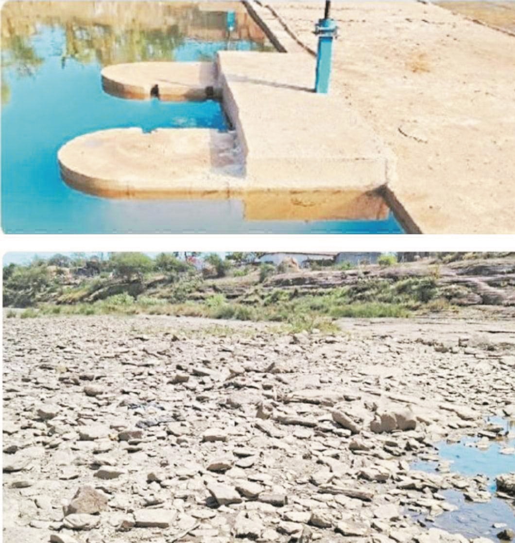 एक नदी दो कहानी, एक घाट सूखा, दूसरा लबालब