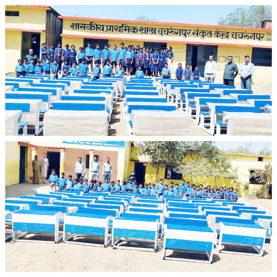 अल्ट्राटेक रावन ने 98 सेट बेंच डेस्क सेट किए वितरित