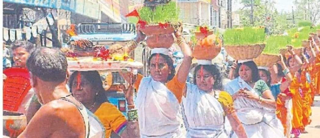 शोभायात्रा निकाल जोत-जवारा का विसर्जन,  जस गीत और माता सेवा से गूंजा अंचल