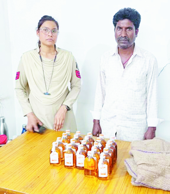 अवैध शराब संग आरोपी गिरफ्तार