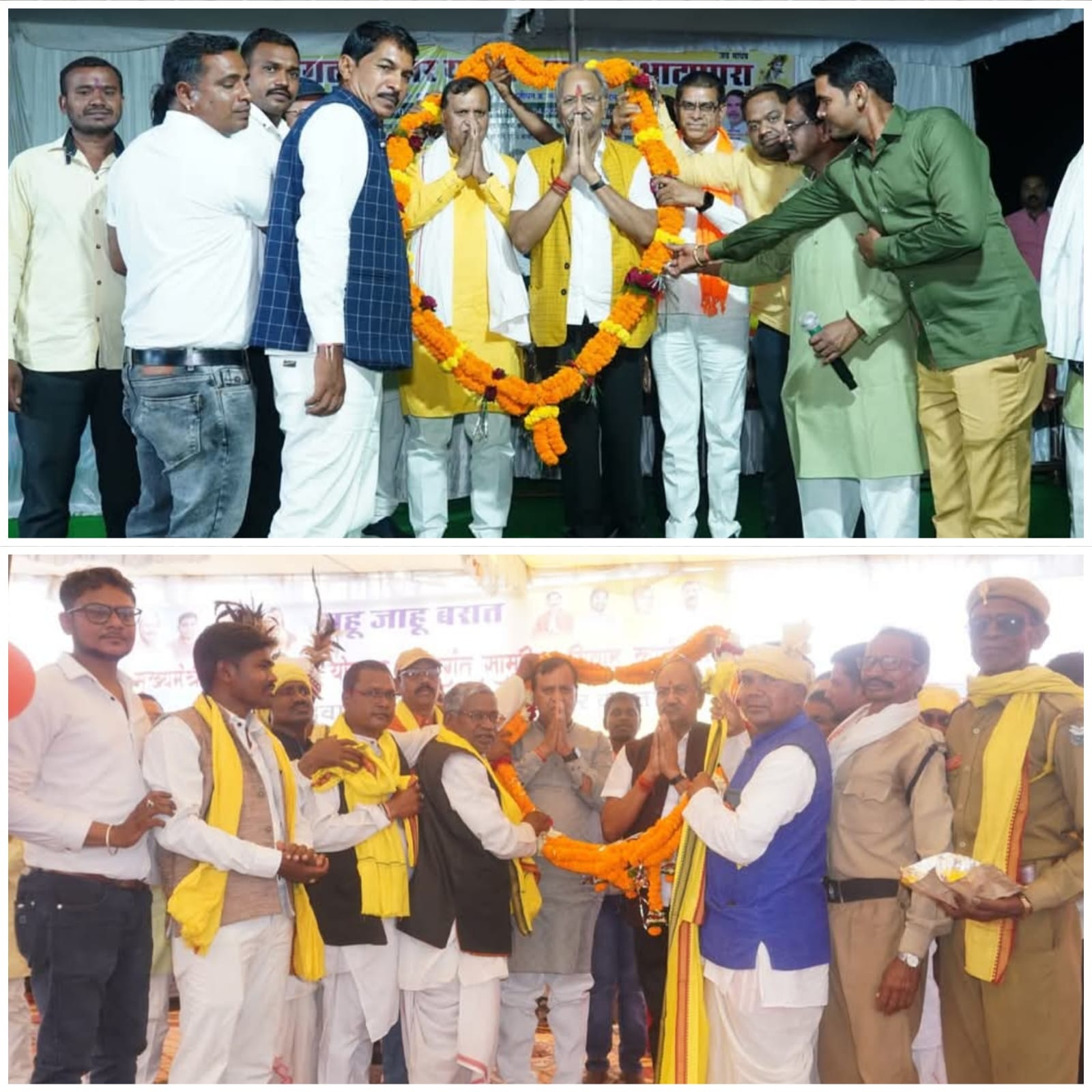 यादव सामाज के वार्षिक अधिवेशन व गोंड समाज के सामूहिक विवाह में शामिल हुए बृजमोहन-शिवरतन