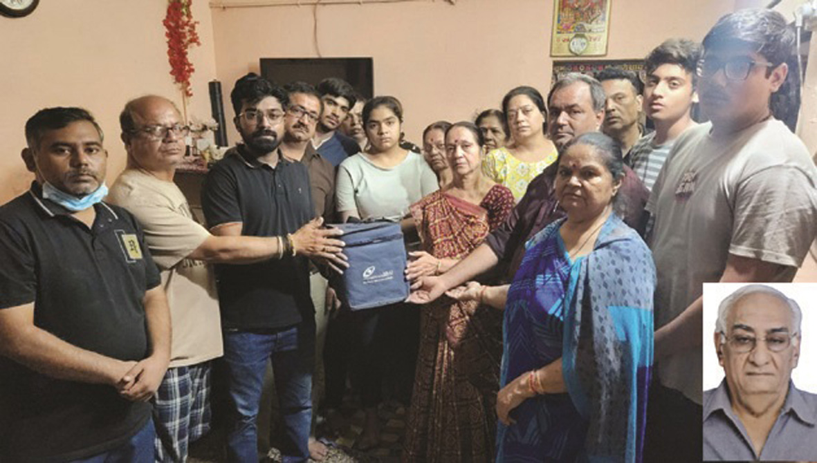 वल्लभ भाई कारिया के निधन के बाद नेत्रदान वल्लभ भाई कारिया के निधन के बाद नेत्रदान