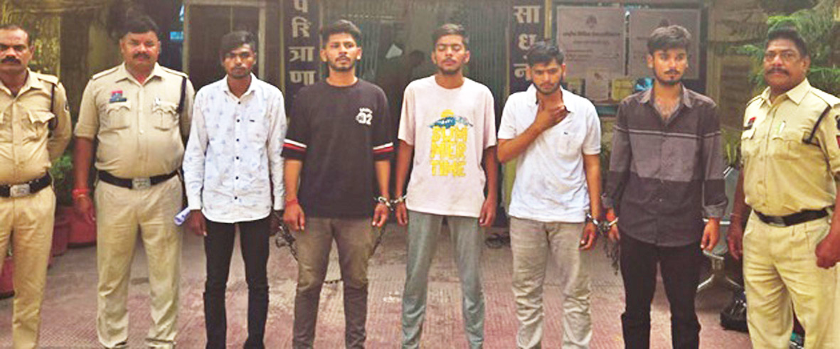 बलवा -मारपीट: दो नाबालिग  व पांच आरोपी गिरफ्तार