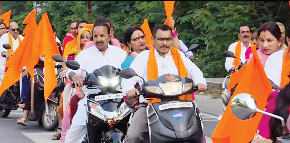 परशुराम जयंती पर निकली बाइक रैली