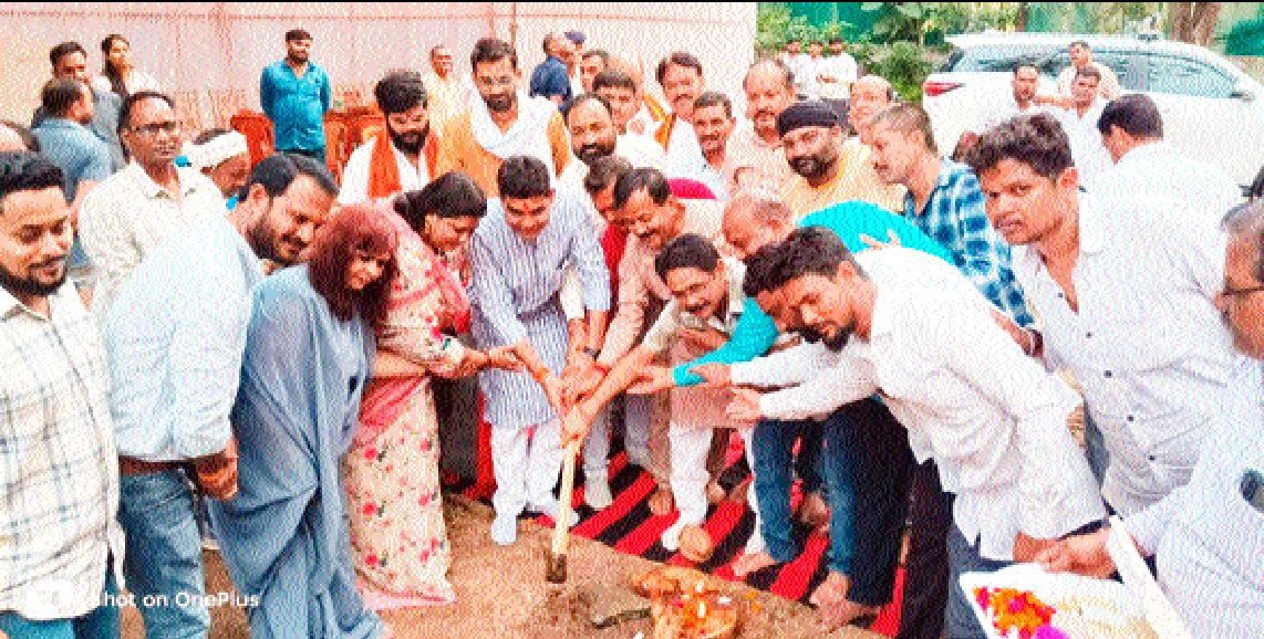 नई पानी टंकी बनेगी कैबिनेट मंत्री टंकराम वर्मा ने किया भूमिपूजन