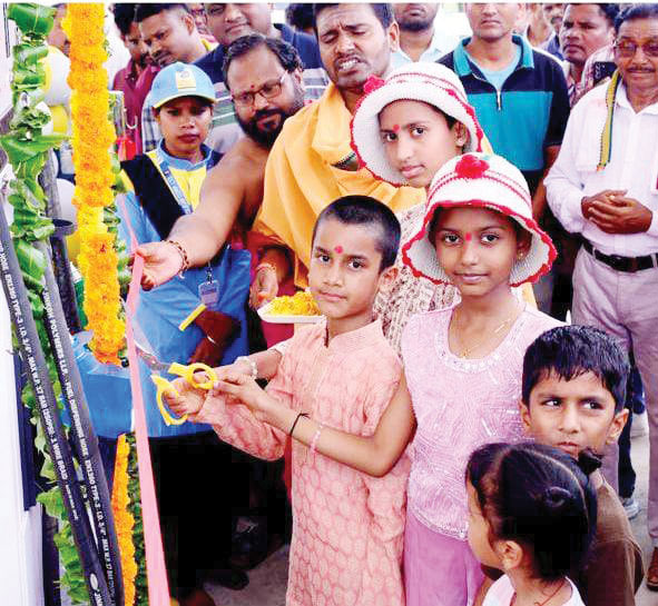 रूद्रारम में पेट्रोल पंप का शुभारंभ