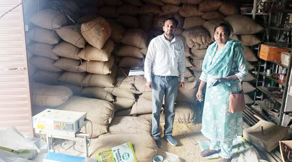 50 लाख का धान बीज भंडारण सील