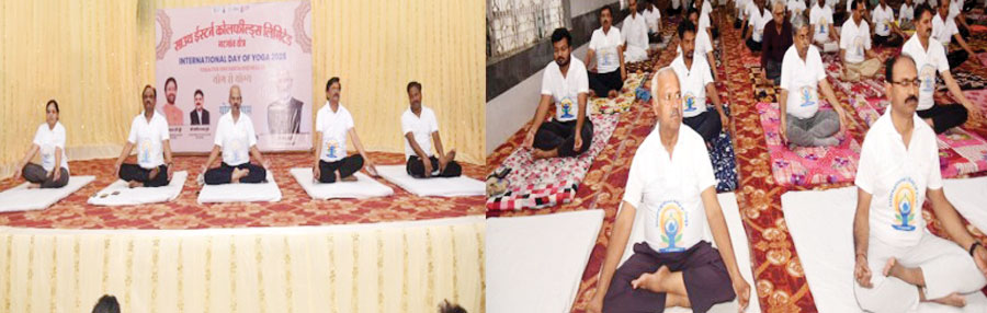  भटगांव में सामूहिक योगाभ्यास