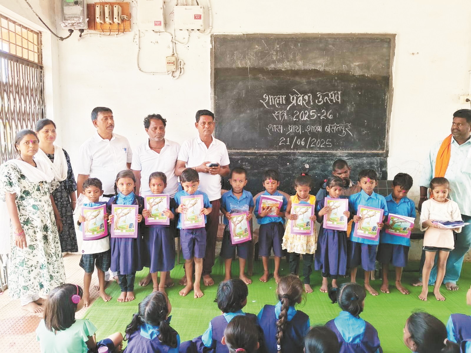 बसंतपुर स्कूल में मनाया प्रवेशोत्सव