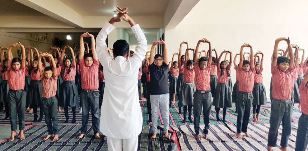 गांवों में दो दिनी योग शिविर