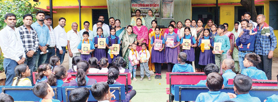 गंज स्कूल में शाला प्रवेशोत्सव, न्योता भोज भी गंज स्कूल में शाला प्रवेशोत्सव, न्योता भोज भी
