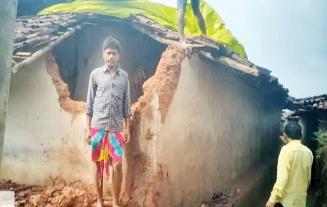 हाथी दल ने 7 मकान तोड़े, जान बचाकर भागे ग्रामीण हाथी दल ने 7 मकान तोड़े, जान बचाकर भागे ग्रामीण