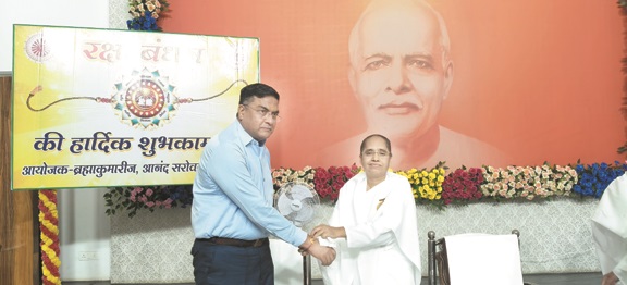 ब्रह्माकुमारीज आनंद सरोवर बघेरा में रक्षा बंधन व सामाजिक सुरक्षा कार्यक्रम