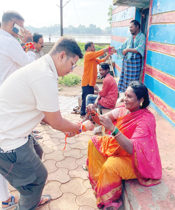 आरएसएस ने मनाया रक्षाबंधन