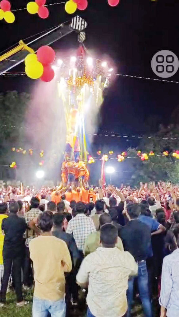 रघुनाथ पैलेस परिसर में धूमधाम से मनाई कृष्ण जन्माष्टमी