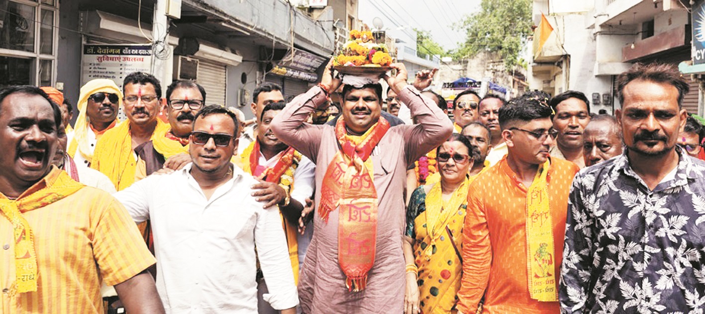 दुर्ग में निकली यादव समाज की शोभायात्रा