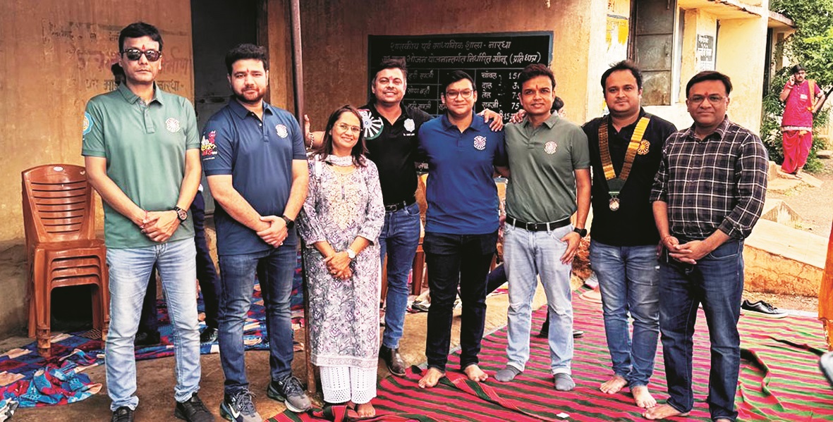 भिलाई राउंड टेबल 243 ने दुर्ग में 8 कक्षाओं के लिए किया भूमिपूजन