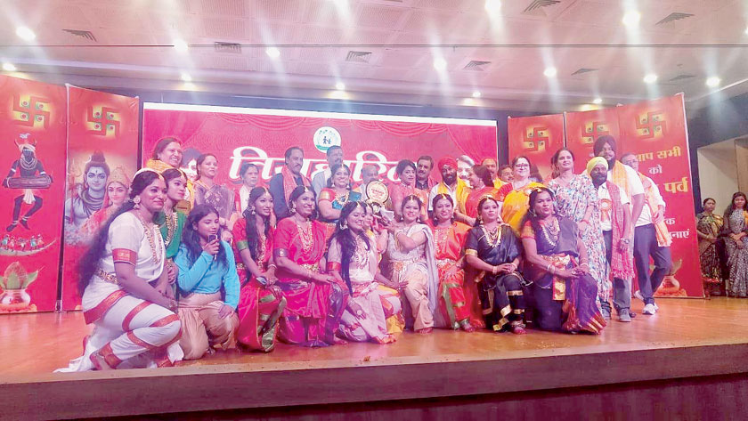 तिजहारिन में आंध्र महिला समाज की प्रस्तुति प्रथम