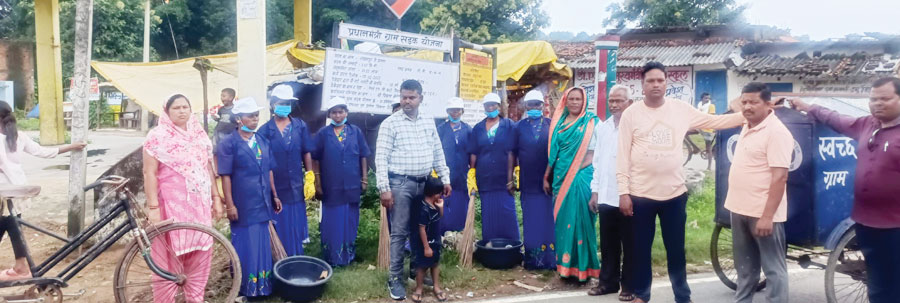 स्वच्छ भारत मिशन, पंचायत बंधा में कचड़ा एकत्रित करने का कार्य शुरू