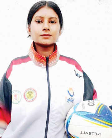 राष्ट्रीय नेटबॉल सीनियर में सरगुजा की खुशबू का छत्तीसगढ़ टीम में चयन