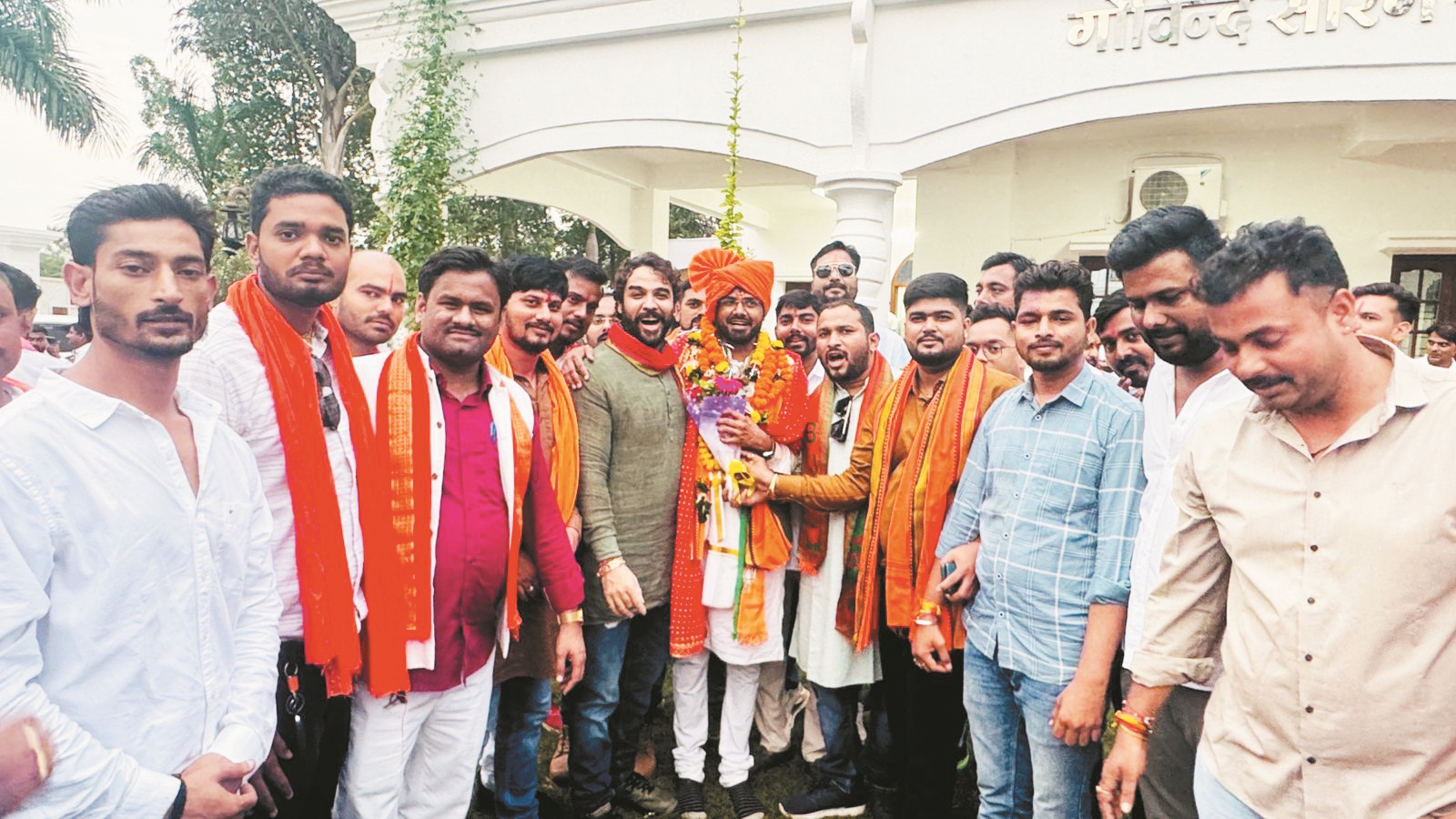 भाजयुमो अध्यक्ष के कार्यभार समारोह में शामिल हुआ मोर्चा 