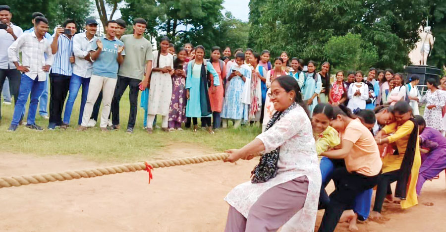 राष्ट्रीय खेल दिवस पर कॉलेज में स्पर्धाएं