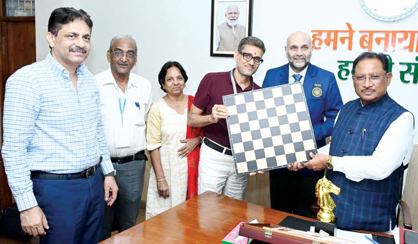 सीएम साय से ग्रैंडमास्टर थिप्से की भेंट