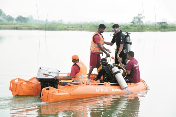 श्याम घुनघुटा बांध में नागरिक सुरक्षा अभ्यास