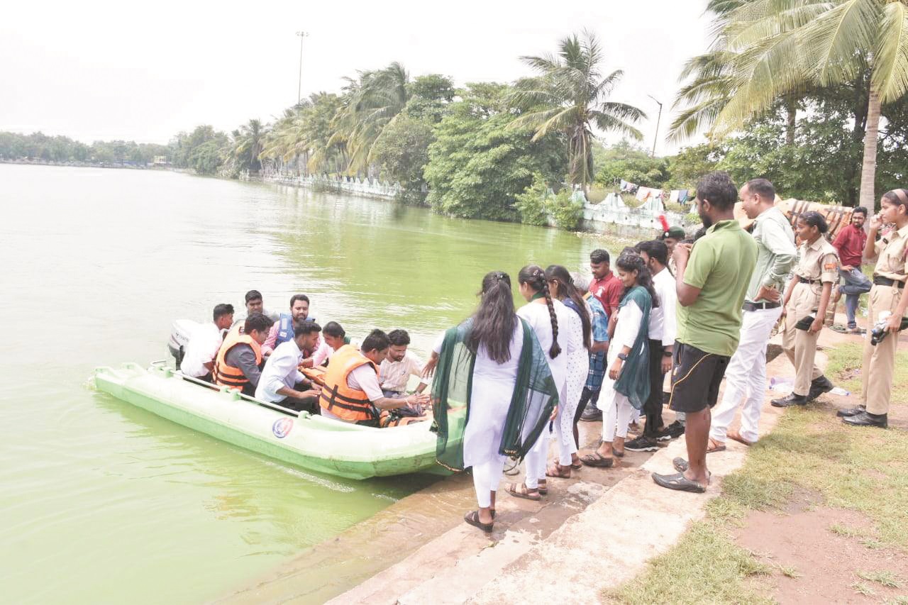 रानीसागर में मॉकड्रिल का आयोजन