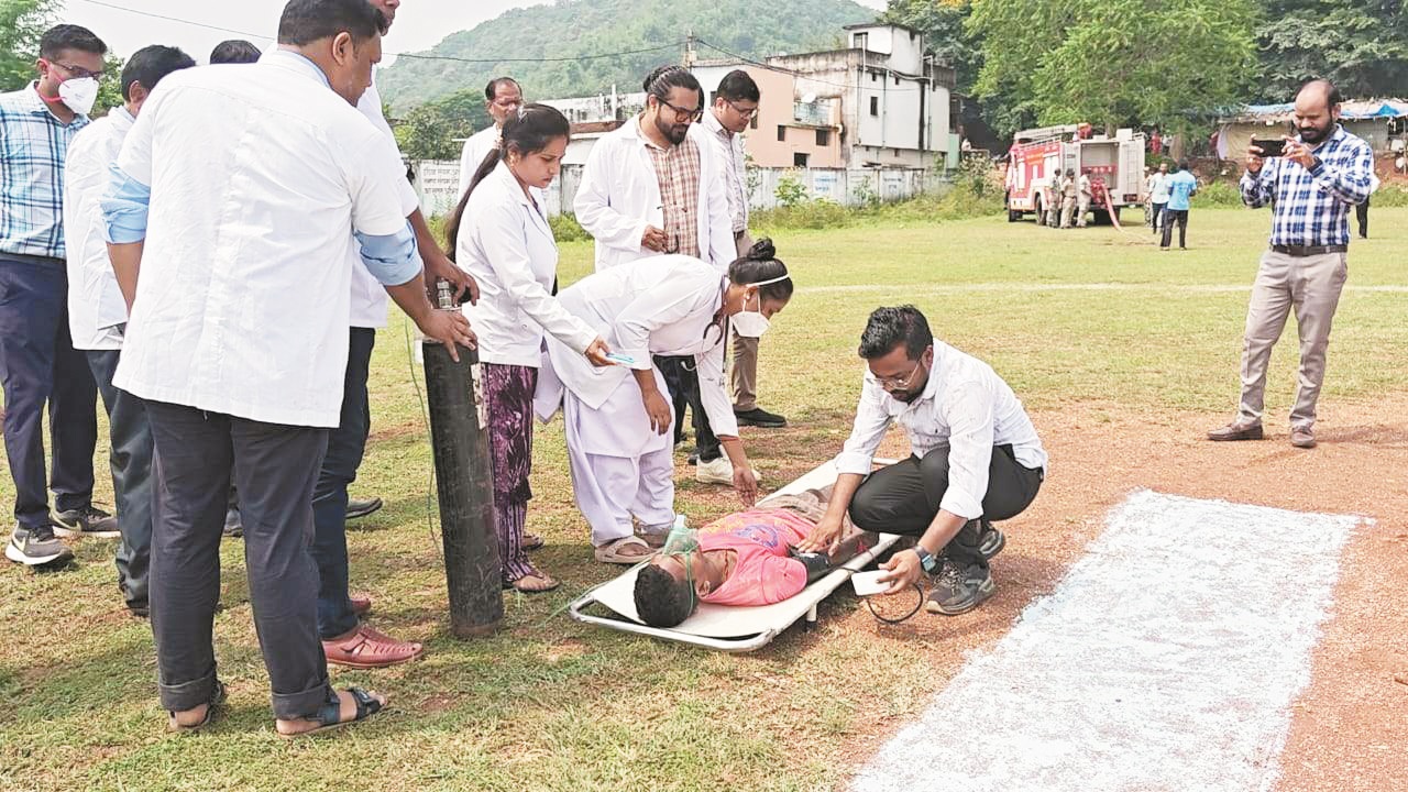 बाढ़ से निपटने किया गया मॉकड्रिल अभ्यास