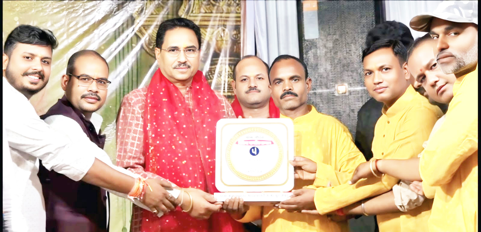 देवी कथा में पहुंचे कंपनी के निदेशक स्वागत