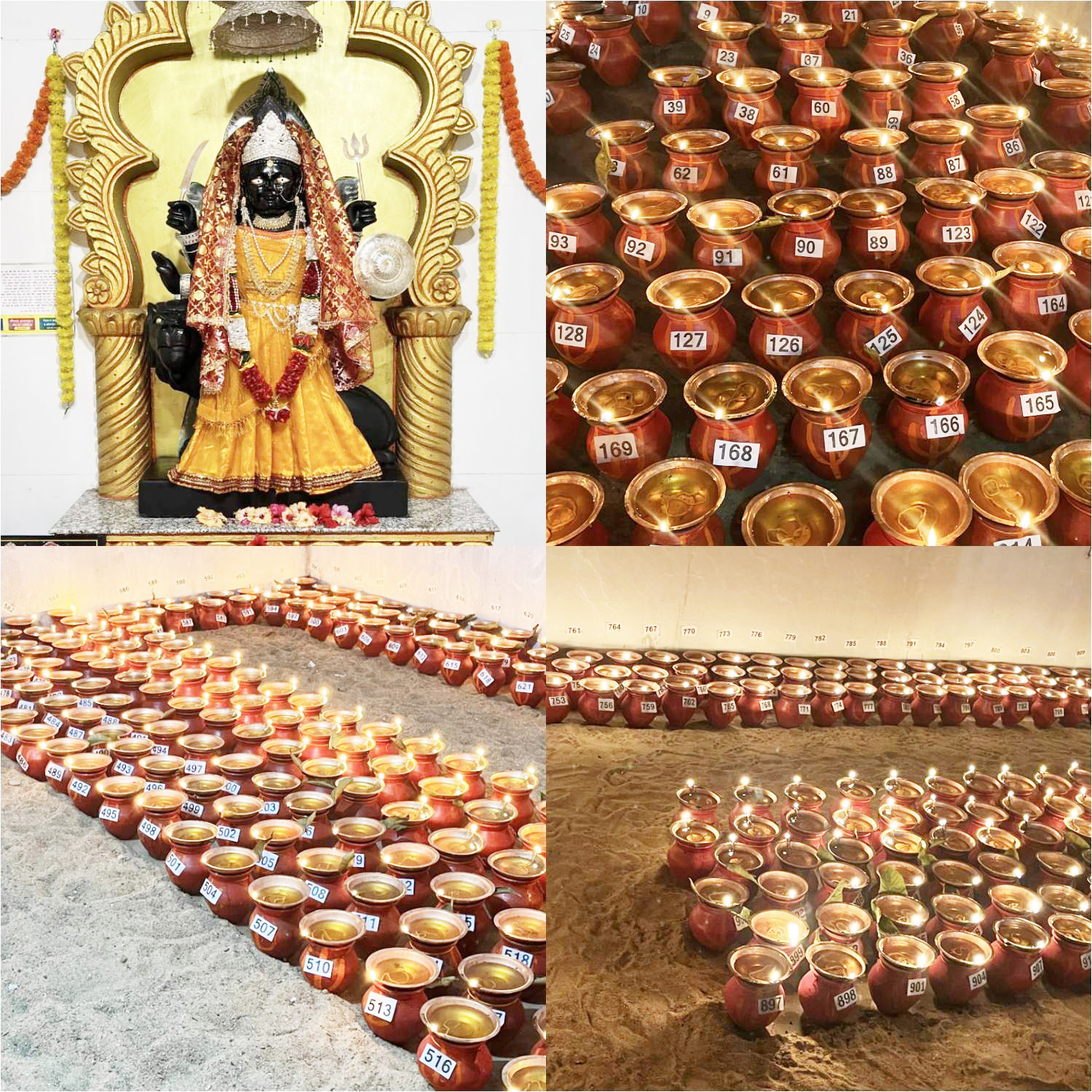 समलाई मंदिर में 1001 मनोकामना ज्योति कलश प्रज्ज्वलित