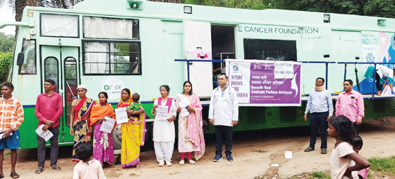 किरंदुल परियोजना में कैंसर जांच शिविर