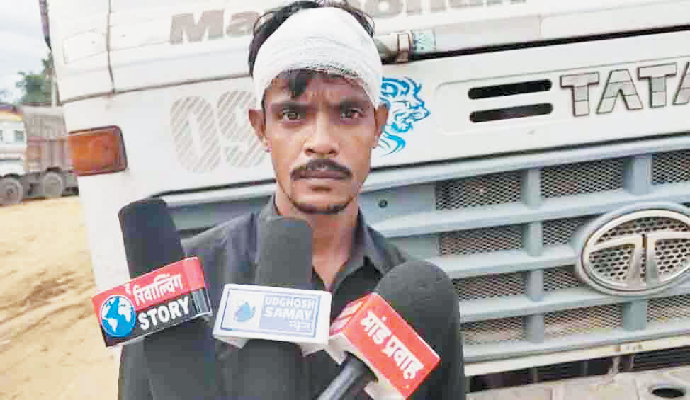 नकाबपोश बदमाशों ने  ट्रक चालक पर किया हमला, नगदी लूटी