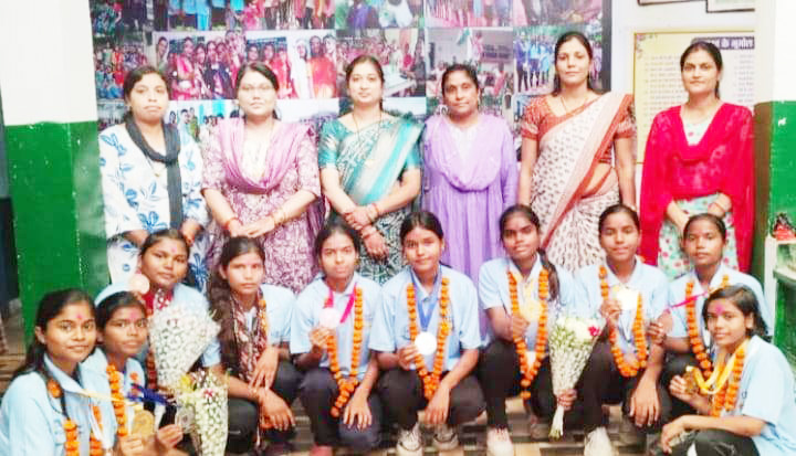 कस्तूरबा विद्यालय की बेटियों  ने जीते 4 स्वर्ण पदक