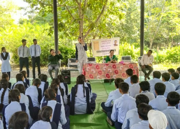 हरिहर स्कूल में पहुंची संकल्प यात्रा