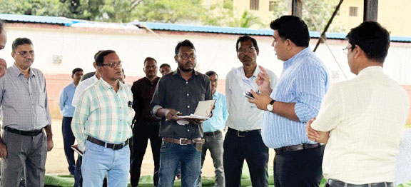 राज्योत्सव: कलेक्टर ने किया स्थल निरीक्षण